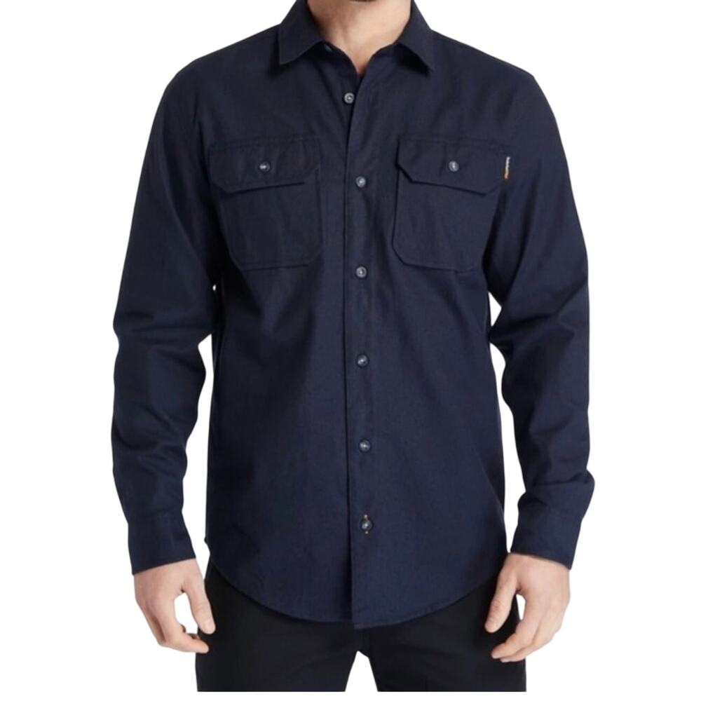 Men's Timberland PRO Cotton Core Flame-Resistant‎ Shirt - Size: XL - Navy Blue
